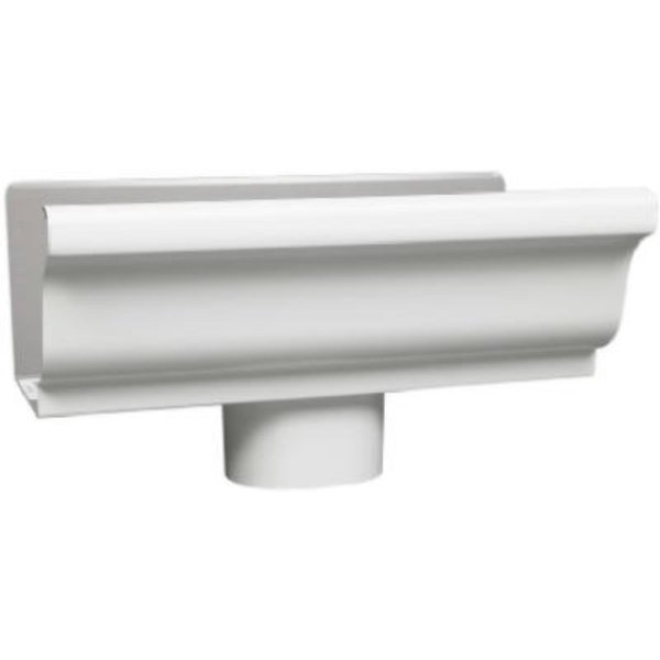 Amerimax Home Products 5" Wht Galv End/Drop 33010